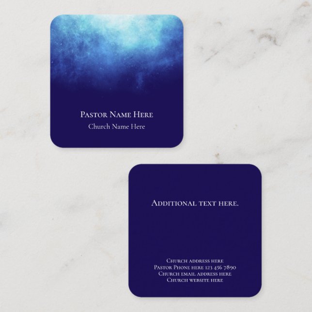 Tarjeta De Presentación Personalizado Texto Iglesia cristiana Pastor Perso (Anverso / Reverso)