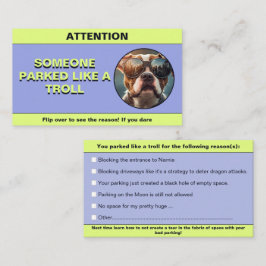 Tarjeta De Presentación Personalizar Parado como un troll, broma de estaci