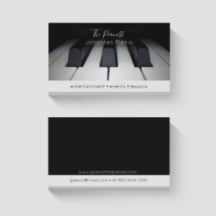Tarjeta de presentación Piano Keys Pianist