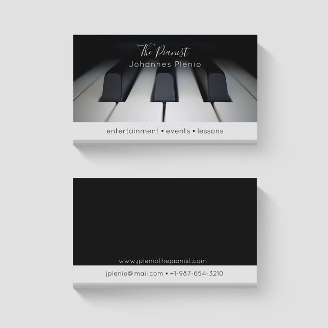Tarjeta de presentación Piano Keys Pianist (Subido por el creador)