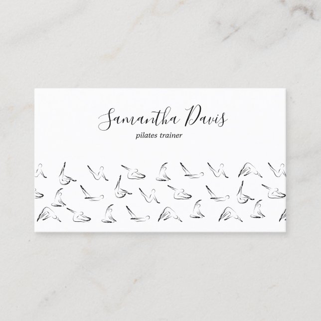Tarjeta de presentación Pilates Instructor Pilates (Anverso)