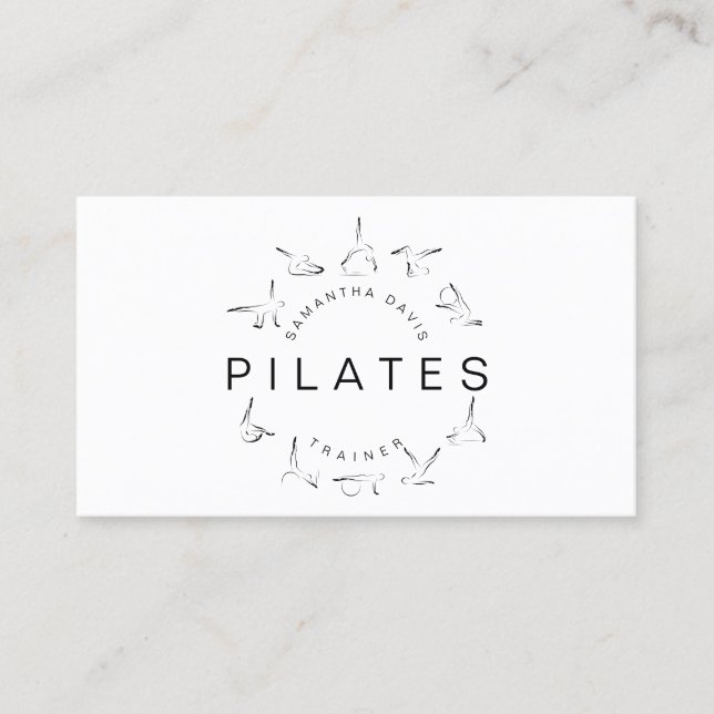Tarjeta de presentación Pilates Instructor Pilates (Anverso)