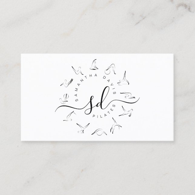 Tarjeta de presentación Pilates Instructor Pilates (Anverso)