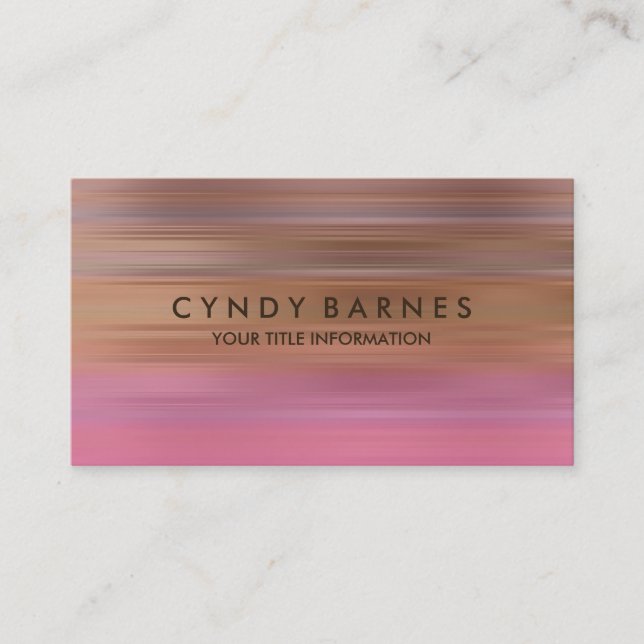 Tarjeta de presentación Pink Naranja Purple Stripe (Anverso)