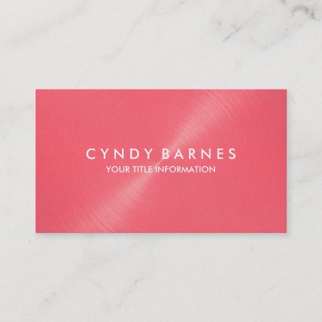 Tarjeta de presentación Pink Sheen (Anverso)