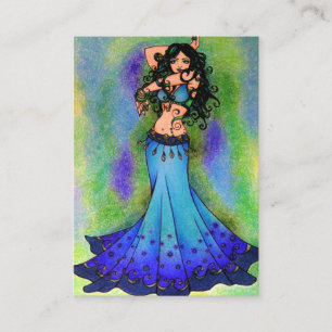 Tarjeta De Presentación Piscis bailarina del vientre Signo Astrológico Dan