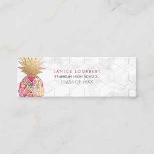 Tarjeta De Presentación PixDezines ALOHA PINA/HOT PINK/ORO FALSO