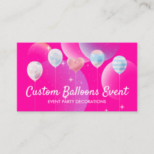 Tarjeta De Presentación Planificador de fiesta de evento brillante rosa De