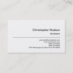 Tarjeta de presentación Platinum Architect exclusi