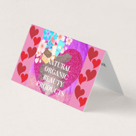 Tarjeta de presentación plegada de piel y pelo org