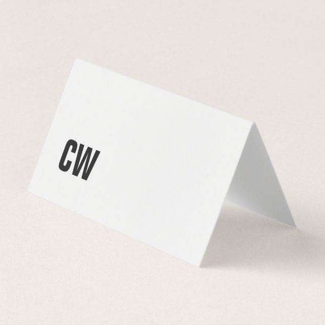 Tarjeta de presentación plegada simple en monogram (Anverso)