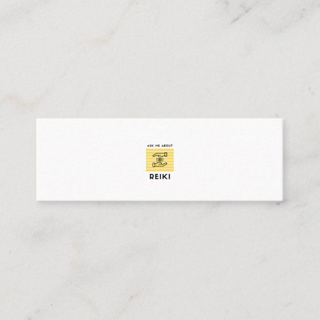 Tarjeta De Presentación Pregúntame sobre reiki (Anverso)