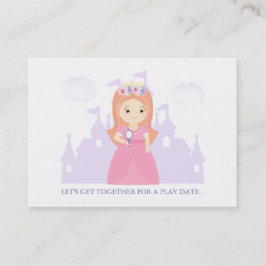 Tarjeta De Presentación Princesa y su fecha de juego mágica espejo