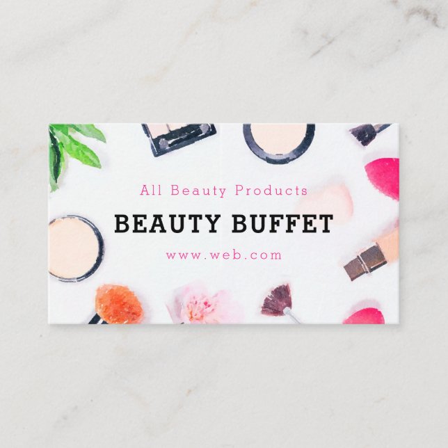 Tarjeta de presentación: Producto de belleza en lí (Anverso)