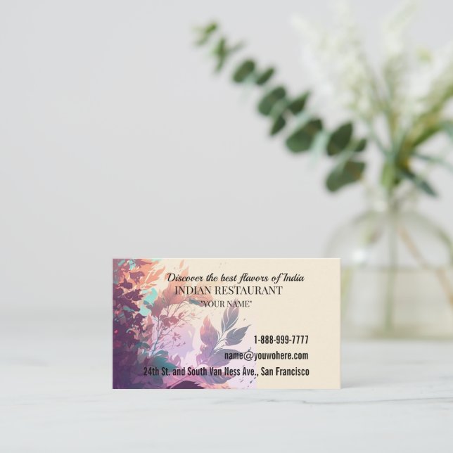 Tarjeta de presentación profesional (Anverso de pie)