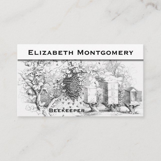 Tarjeta de presentación profesional de apicultores (Anverso)