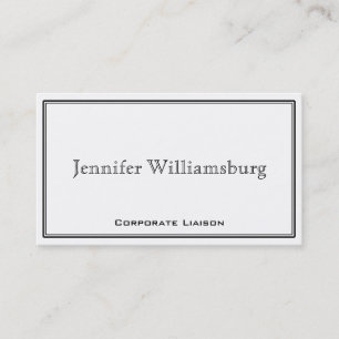 Tarjeta de presentación profesional de borde blanc