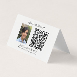 Tarjeta de presentación profesional de código QR F