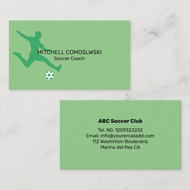 Tarjeta de presentación profesional de entrenador  (Anverso / Reverso)