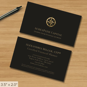 Tarjeta de presentación profesional de finanzas
