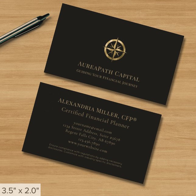 Tarjeta de presentación profesional de finanzas (Subido por el creador)