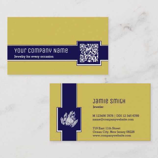 Tarjeta de presentación profesional de joyas amari (Anverso / Reverso)