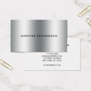 Tarjeta de presentación profesional de metal plate