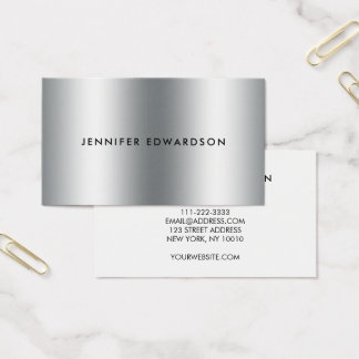 Tarjeta de presentación profesional de metal plate