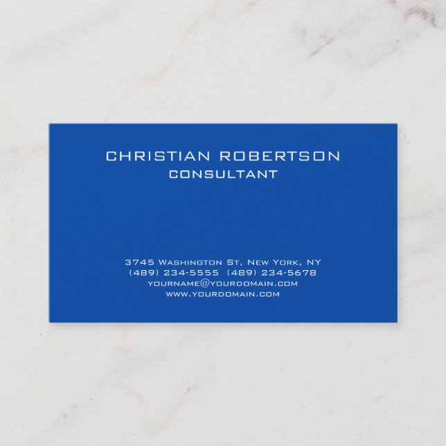 Tarjeta de presentación profesional de Trend Cobal (Anverso)