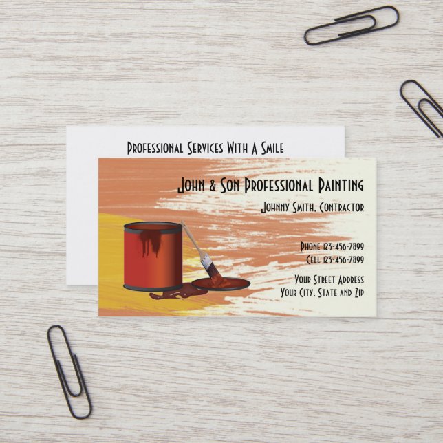 Tarjeta de presentación profesional del contratist (Anverso/Reverso In Situ)