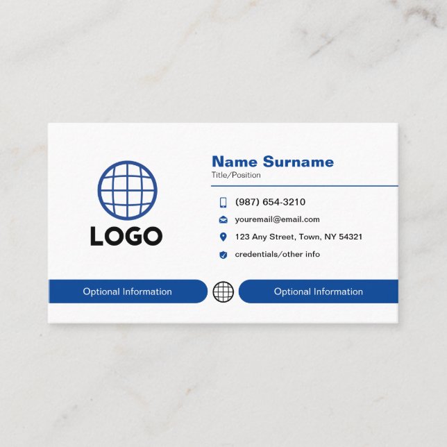 Tarjeta de presentación profesional del logotipo d (Anverso)