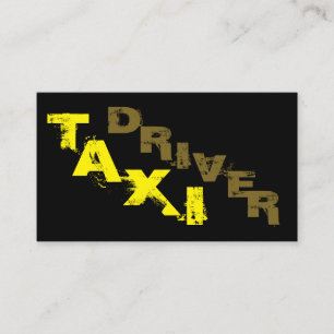 Tarjeta de presentación profesional del taxista pr