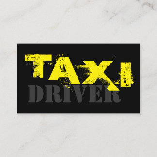Tarjeta de presentación profesional del taxista pr