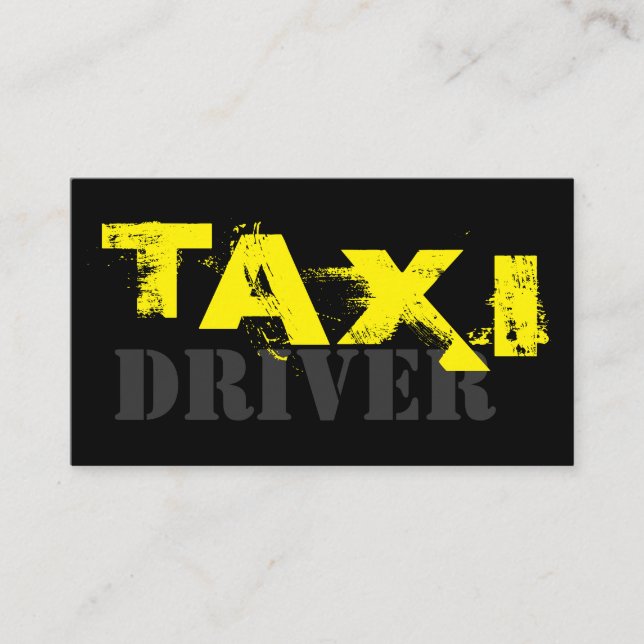 Tarjeta de presentación profesional del taxista pr (Anverso)