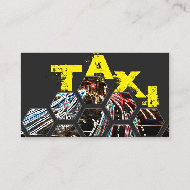 Tarjeta de presentación profesional del taxista pr (Anverso)