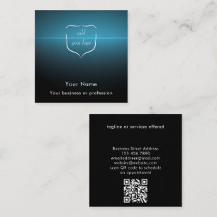 Tarjeta De Presentación Profesional Empresarial de Tecnología Azul Moderno