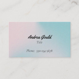 Tarjeta de presentación profesional gradiente rosa