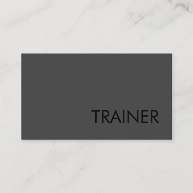 Tarjeta de presentación profesional Gray Fitness S (Anverso)