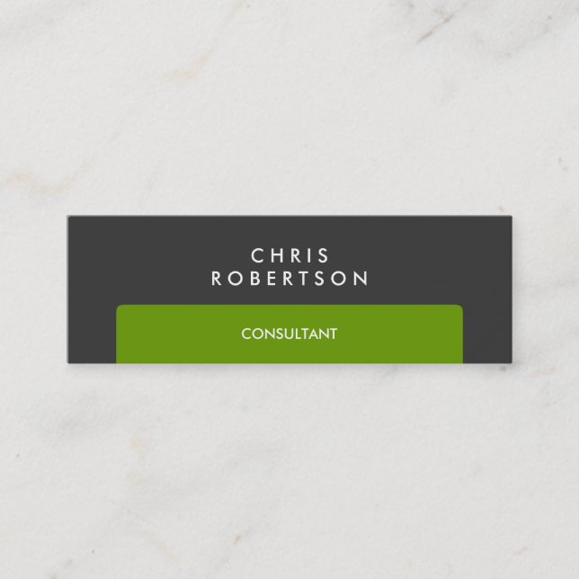 Tarjeta de presentación profesional Gris Green Str (Anverso)