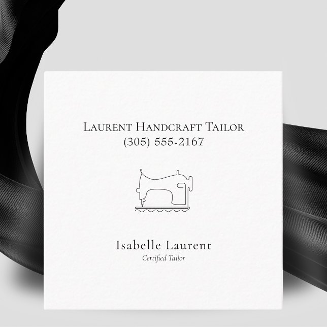 Tarjeta De Presentación Profesional minimalista de Seamstress (Subido por el creador)