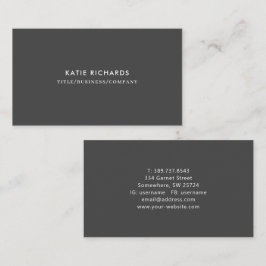 Tarjeta de presentación profesional minimalista y 