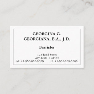 Tarjeta de presentación profesional para abogados