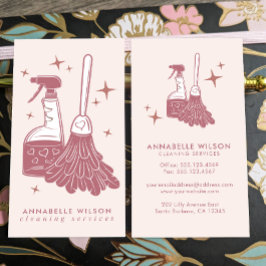 Tarjeta de presentación profesional para la limpie