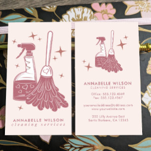 Tarjeta de presentación profesional para la limpie