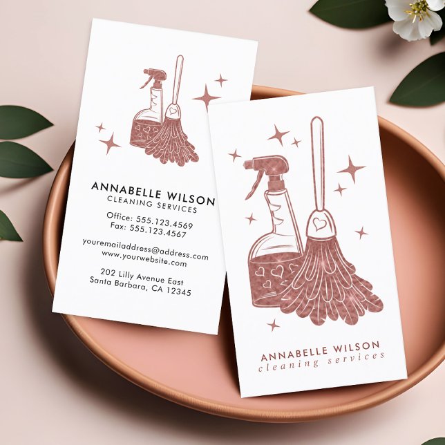 Tarjeta de presentación profesional para la limpie (Subido por el creador)