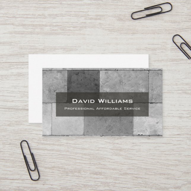 Tarjeta de presentación profesional para suelos y  (Anverso/Reverso In Situ)