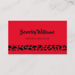 Tarjeta de presentación profesional Red Leopard