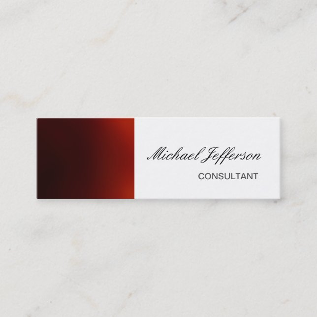 Tarjeta de presentación profesional roja blanca li (Anverso)