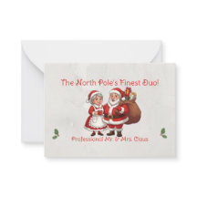 Tarjeta de presentación profesional Santa Mr&Mrs C