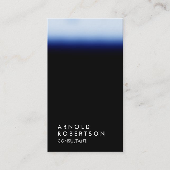 Tarjeta de presentación profesional única en negro (Anverso)